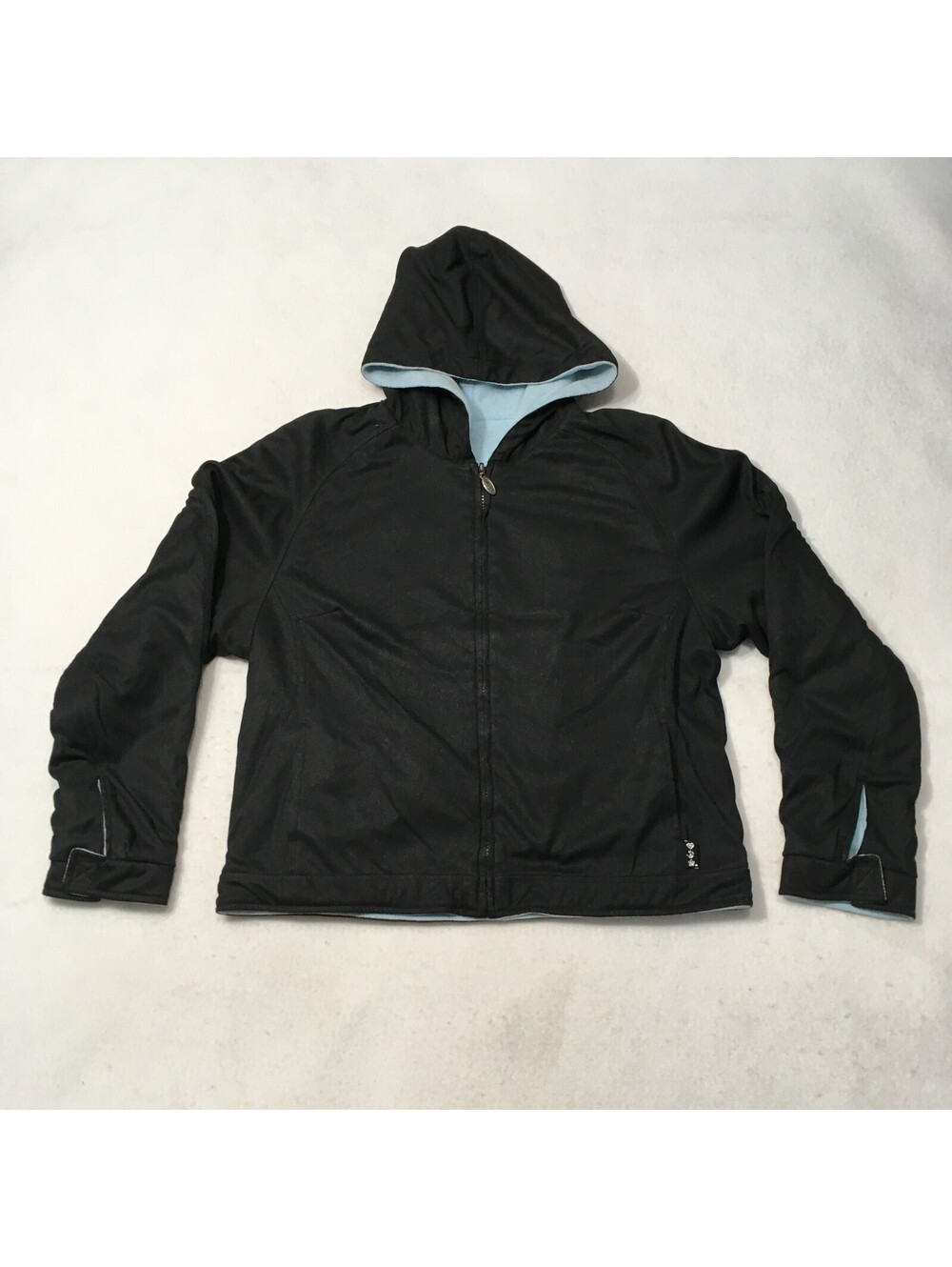 Y2K Mudd Black Moto SHELL TYPE Jacket Womens Size SMALL Zipper